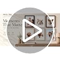 8x10 Black Woodgrain Picture Frame Set of 6 - Wall & Tabletop Display