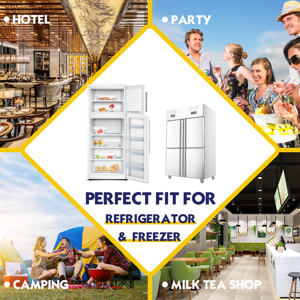 BIEAMA 6 Pack NSF Food Pans with Lids, 1/4 Size 4'' Deep Commercial Food Storage Containers, Polycarbonate, Clear