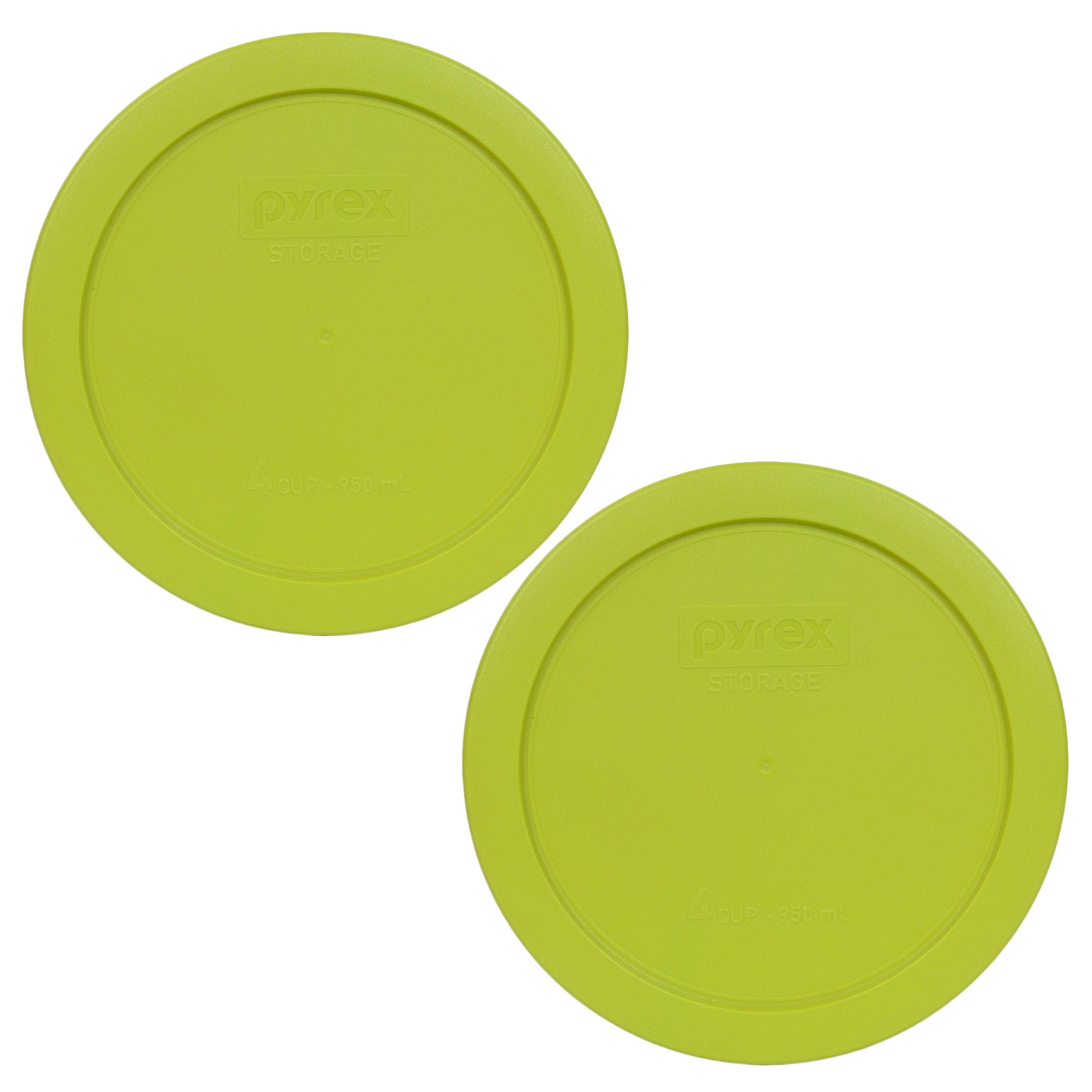 Pyrex 7201-PC 4-Cup Edamame Green Food Storage Lid (2- Pack) - Made in USA