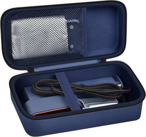 GWCASE Travel Steamer Case - Fits DRFLASH & Nesugar Models Up to 10.25"x5"x4" - Blue, Accessory Pocket