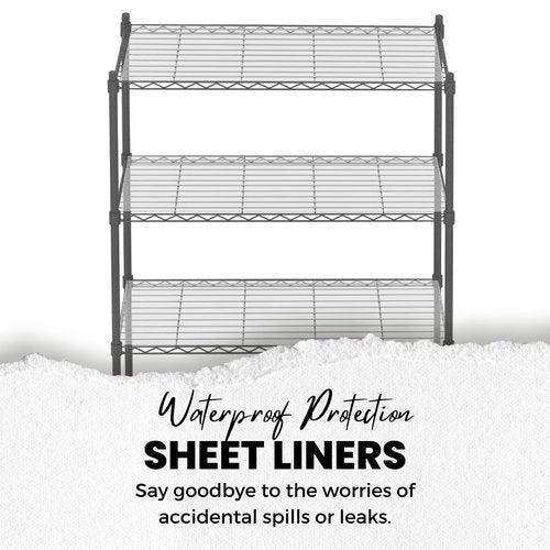 Shelf Liners for Kitchen Cabinets Non-Adhesive Clear 4-Pack - 11.75" x 47" Cut-to-Fit Non-Slip Waterproof Drawer Liner, Lays Flat No Curl, Washable for Pantry Fridge Closet Wire Shelves by Performore