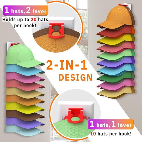 Metal Legging Organizer & Space-Saving Hat Rack - Holds 20 Leggings & 40 Caps | Ideal Storage Solution