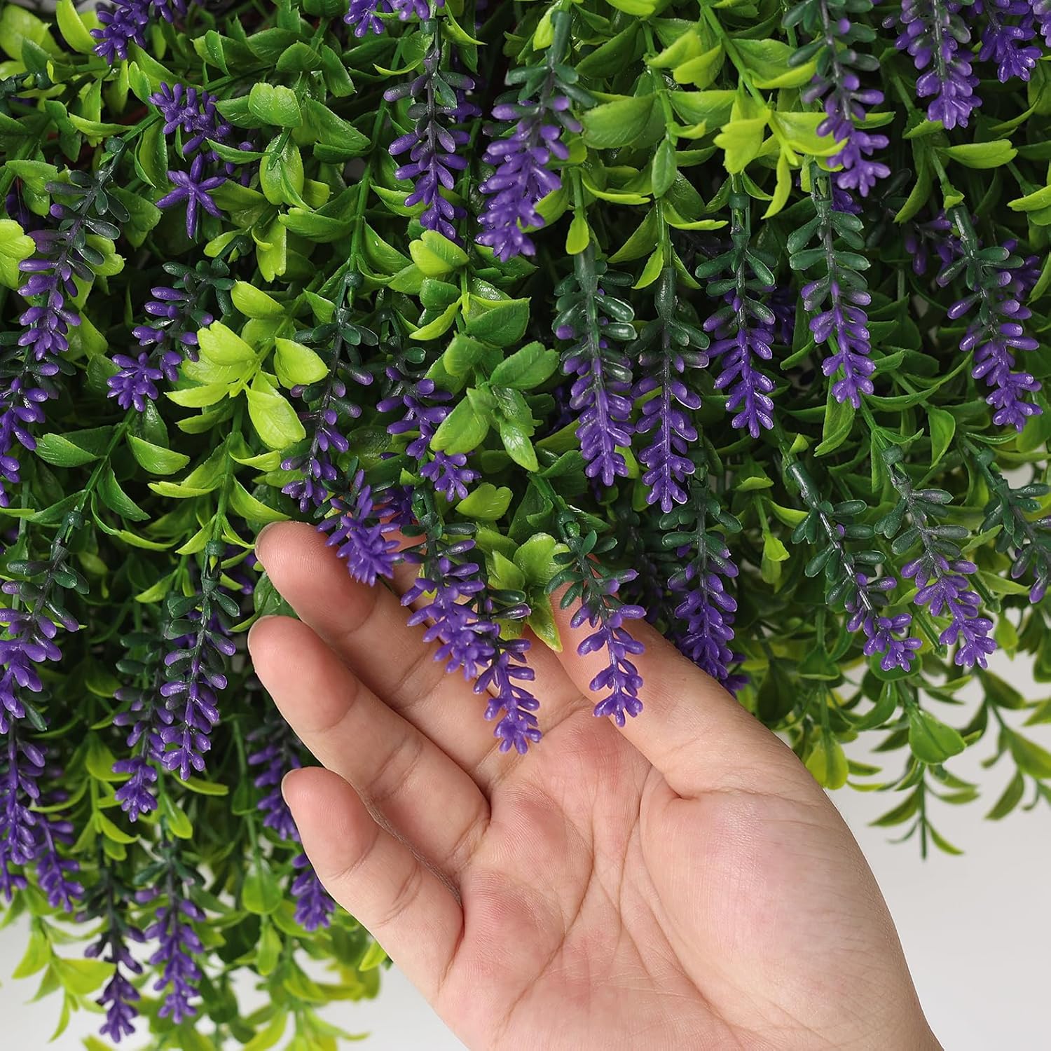 Regine Switzerland 26" Artificial Lavender & Boxwood Wreath - Large Faux Purple Greenery for Home Decor | All Seasons