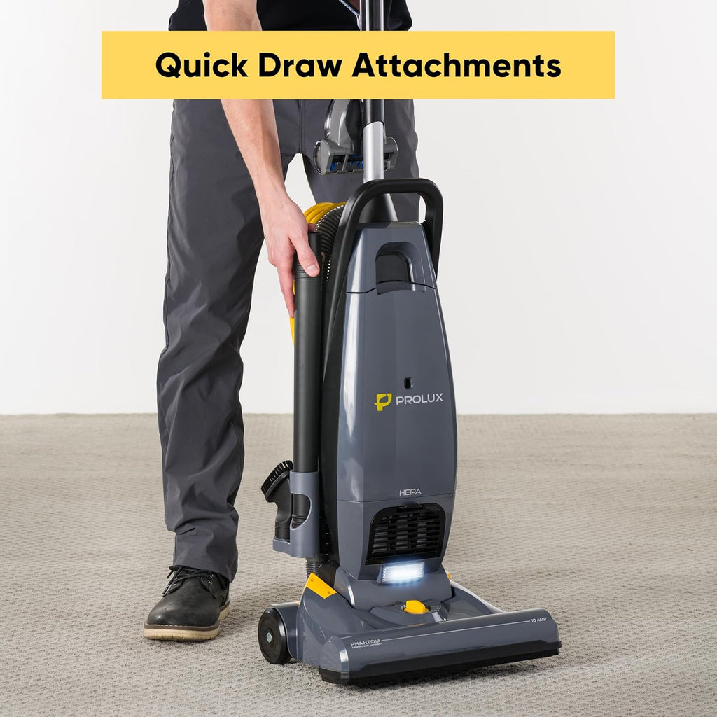 Prolux Phantom Pro Vacuum Cleaner - Lightweight 12lbs with HEPA Filtration & Onboard Tools | Ideal for Commercial Use