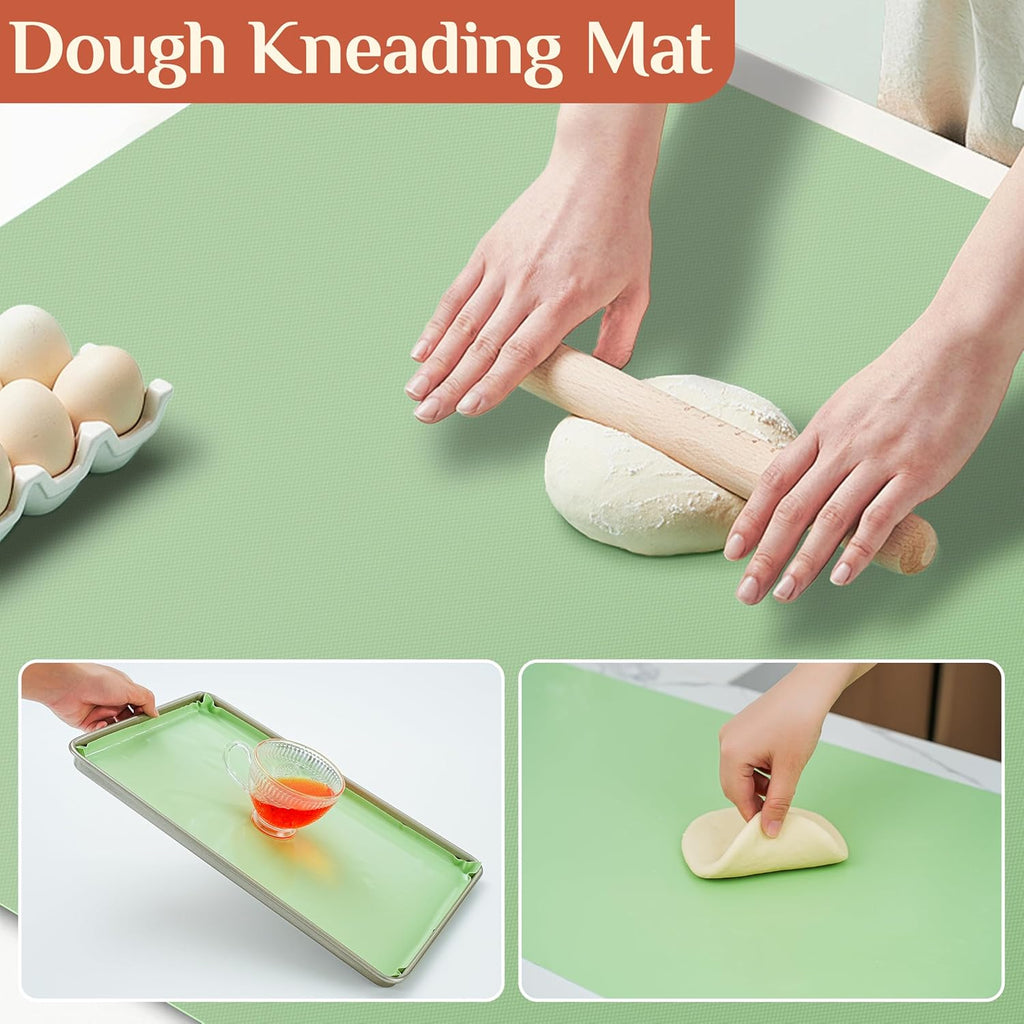 Silicone Baking Mat - Non-Stick Reusable Dough & Pastry Sheet | 12 IN x 6 FT for Air Fryer & Oven