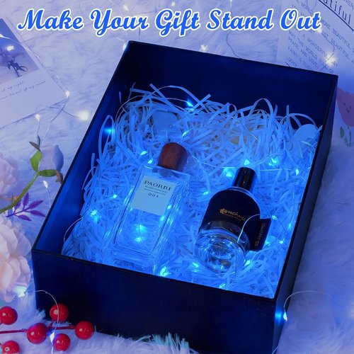 Lakumu Fairy Lights - 6-Pack Battery Operated 7FT 20 LED Waterproof Silver Wire for DIY Decor | Blue
