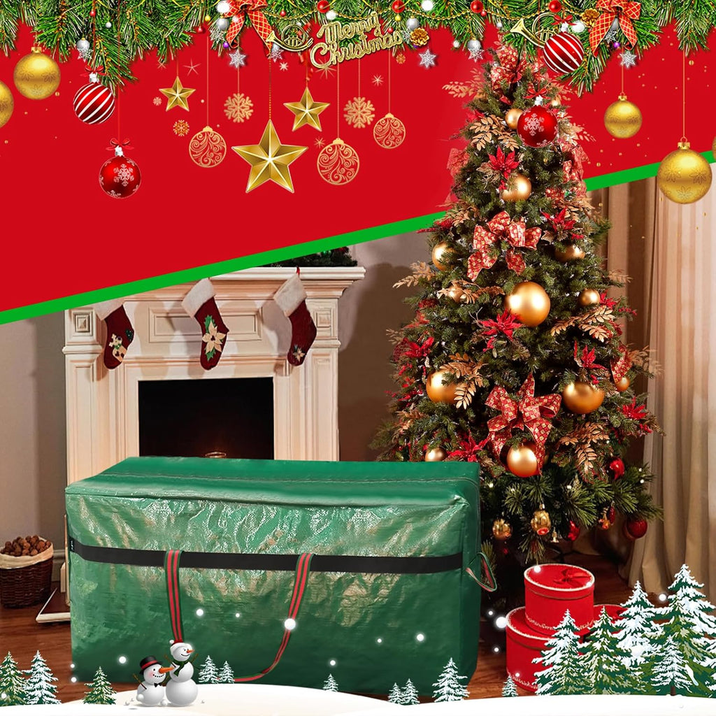 Regine Switzerland Christmas Tree Storage Bag - Waterproof & Tearproof for 7FT/6FT Trees - Easy Transport, Green