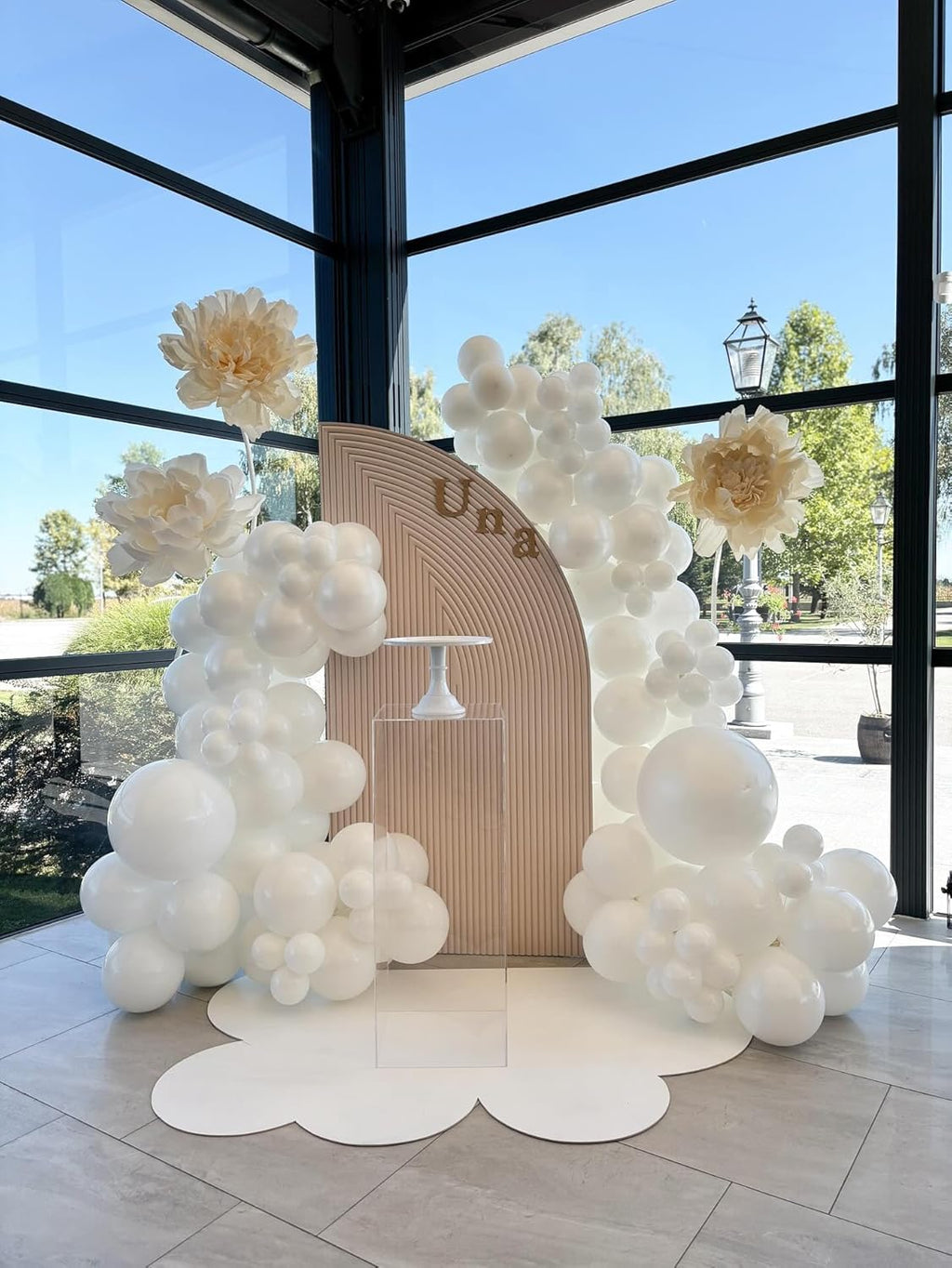 White Latex Balloons - 55 Pack of 12-Inch White Balloons with Ribbon for Celebrations & Events