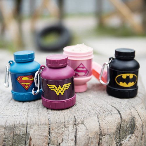 Smartshake Justice League Whey2Go Supergirl Protein Powder Storage Container 50g – BPA Free Shaker Bottle Funnel for Whey Protein Powder + Protein Shakes 110ml, DC Comics Supergirl Gifts for Women
