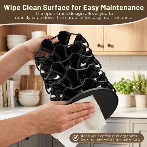 EVERIE Coffee Pod Storage Carousel Holder Organizer Compatible with 40 Keurig K-Cup Pods