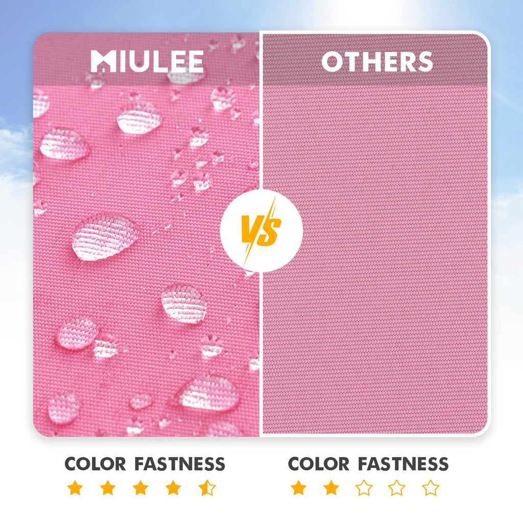 MIULEE Outdoor Pillow Covers Pink Waterproof Decorative Patio Throw Pillow Covers Fade Resistant for Furniture Tent Couch Sofa Living Room Pack of 2 Spring Summer Pillowcases 18x18 Inch