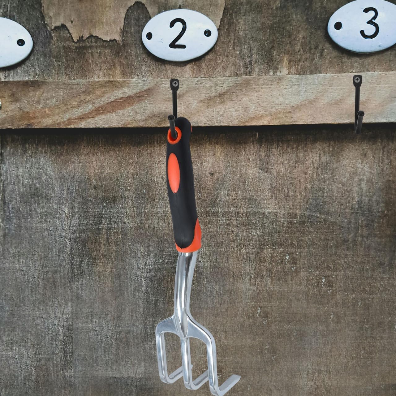 POPETPOP Heavy-Duty Garage Storage Hooks - 20pcs Steel Tool Organizer for Garden Tools & Bags | Wall-Mounted (Black)