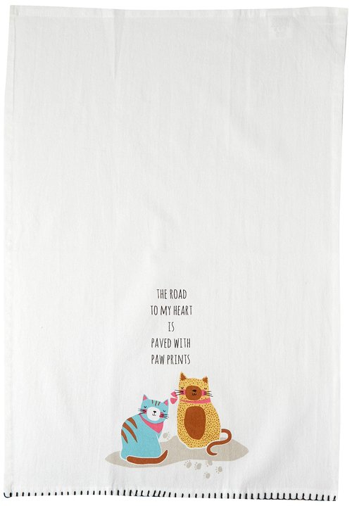 Kay Dee Designs Crazy Cat Paw Prints Flour Sack Towel