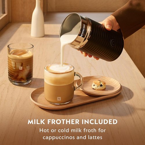 Breville Nespresso Vertuo Pop+ Coffee & Espresso Maker - Includes Milk Frother, Coconut White