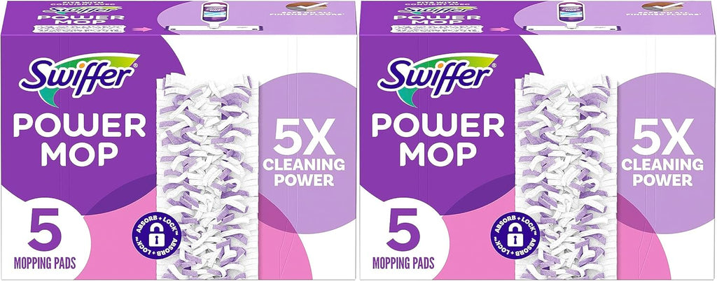 Swiffer PowerMop Refills - Multi-Surface Mopping Pads for Effective Floor Cleaning | 10 Count