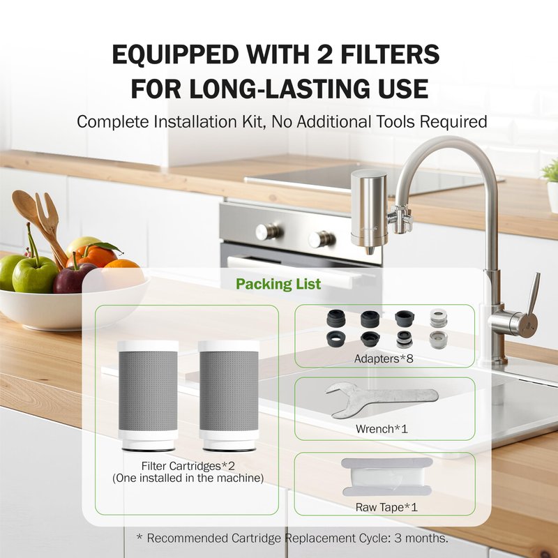 Frizzlife CF205290 Water Filter for Sink Faucet Replacement Filter for FS99, Pack of 1