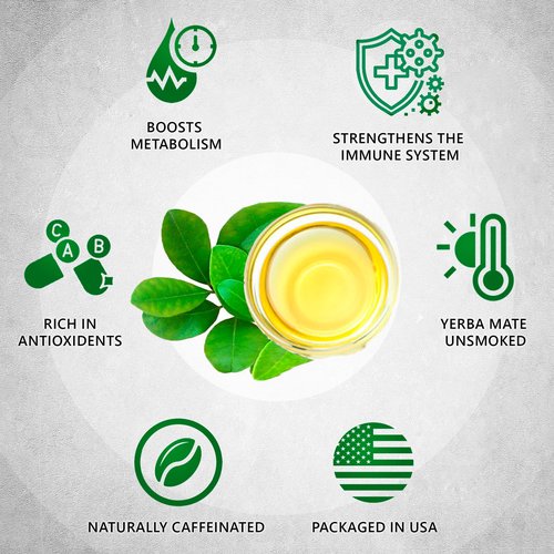 Yerba Mate Tea - Green Cut & Sifted - Unsmoked Energy Boost - 400 Tea Bags - Packed with Nutrients - Your Perfect Coffee Replacement