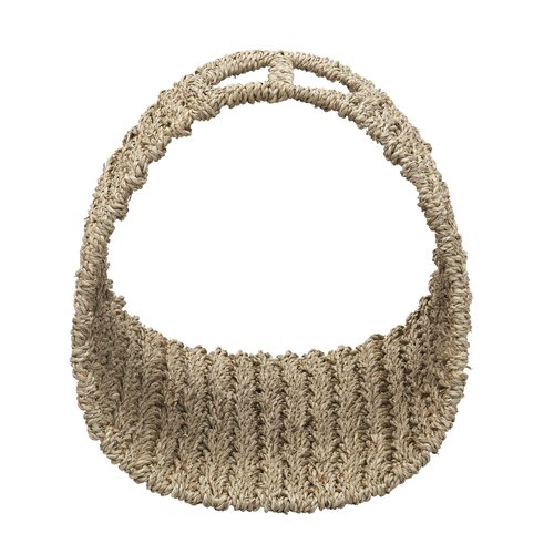 Household Essentials Oval Magazine Rack, Natural Seagrass