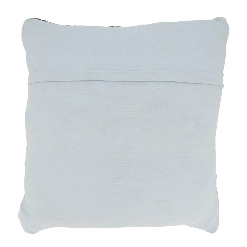 SARO LIFESTYLE Denim Delight Chindi Throw Pillow Cover