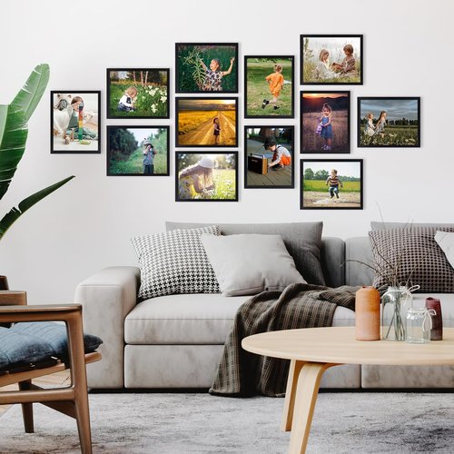Hoikwo 8x10 Black Plastic Picture Frames Set - 18 Pack for Family Photos & Artwork | Lightweight & Stylish