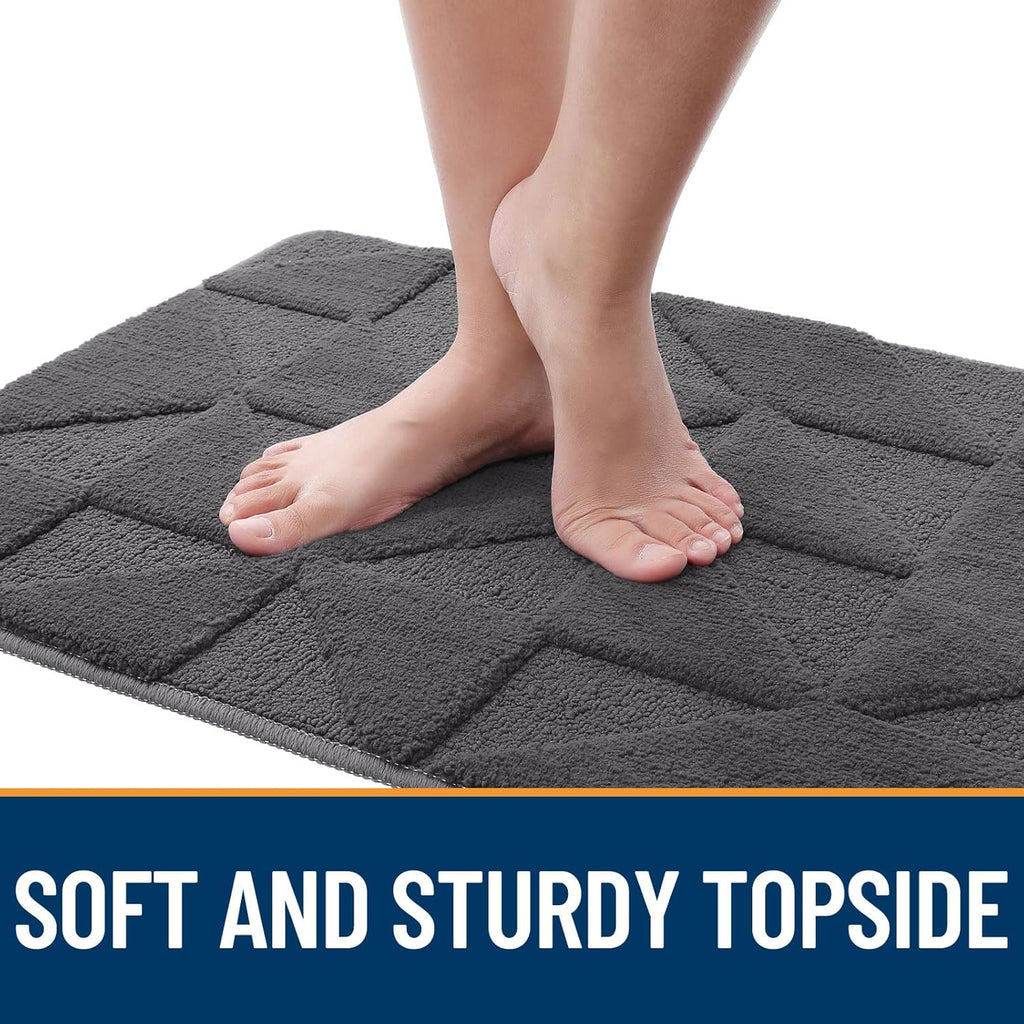 OLANLY Indoor Door Mat - Non-Slip, Absorbent & Washable | Low-Profile Entryway Doormat (32x20 inches, Dark Grey)