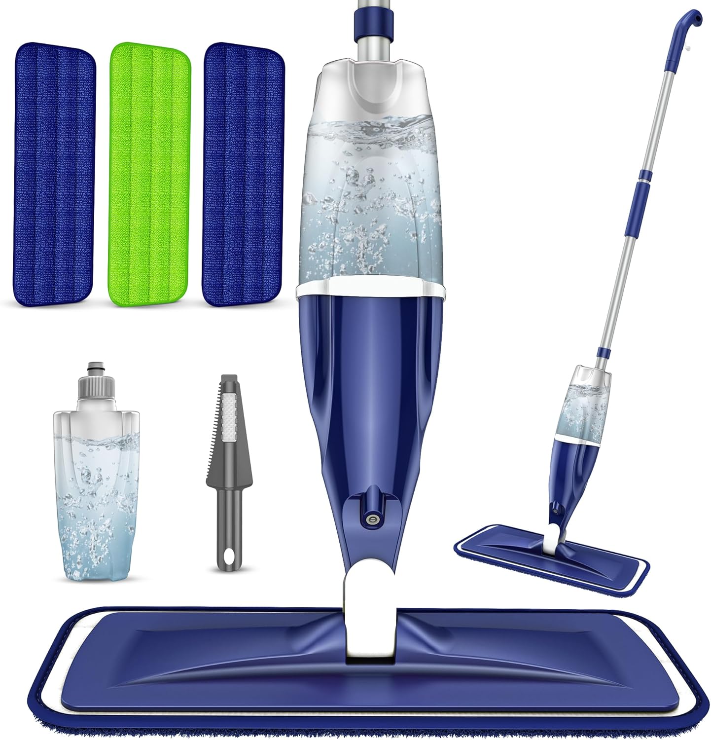 Skiennix Microfiber Spray Mop - Versatile Wet/Dry Floor Cleaner with 3 Washable Pads | Ideal for Hardwood, Tile, and Vinyl