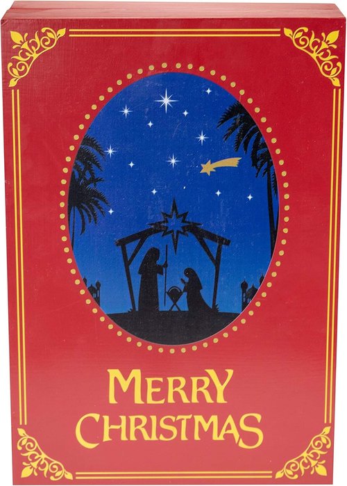 Clever Creations Wooden Christmas Advent Calendar - Festive Holiday Countdown Decoration | Nativity Scene Design