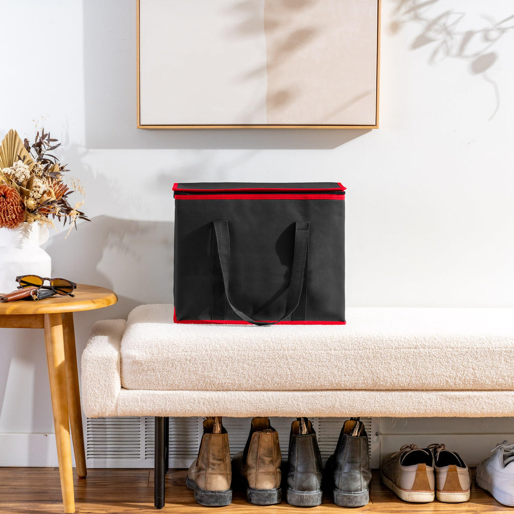 Carrywell (Not Made In China) Insulated Reusable Grocery Bags, Catering and Delivery Bag For Hot and Cold Food, Collapsible Thermal Tote For Doordash