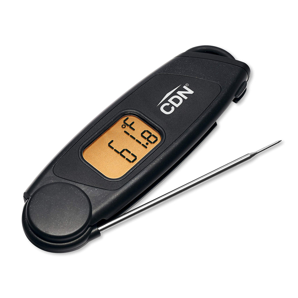 CDN TCTW572 ProAccurate Digital Themometer - Folding Thermocouple Thermometer - Instant Read - Stainless Steel Tip - Black
