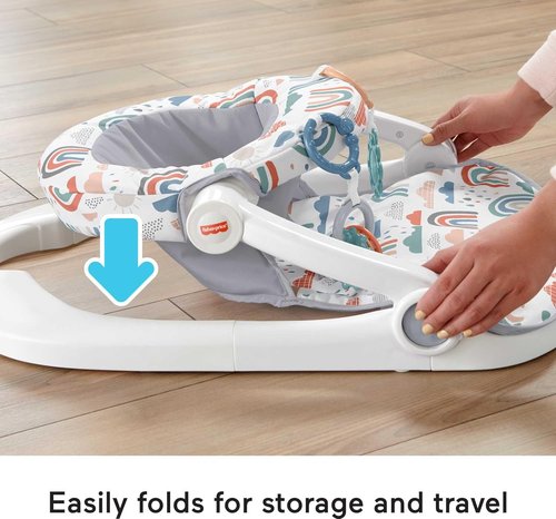 Fisher-Price Portable Baby Chair - Sit-Me-Up Floor Seat with Developmental Toys | Rainbow Showers