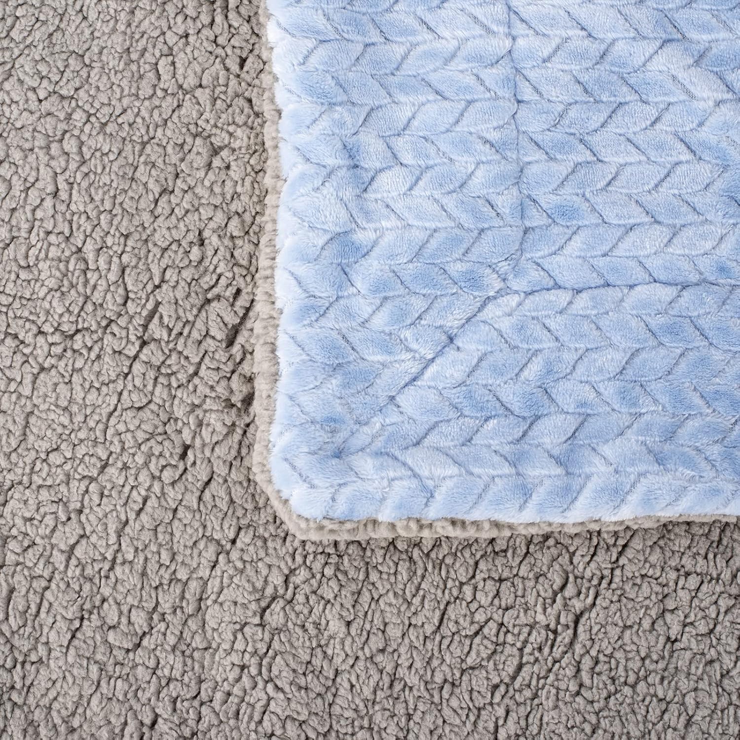 Skiennix Fuzzy Blanket - Soft Coral Fleece for Baby | Cozy Toddler Receiving Blanket (40" x 48", MD-Sky Blue)