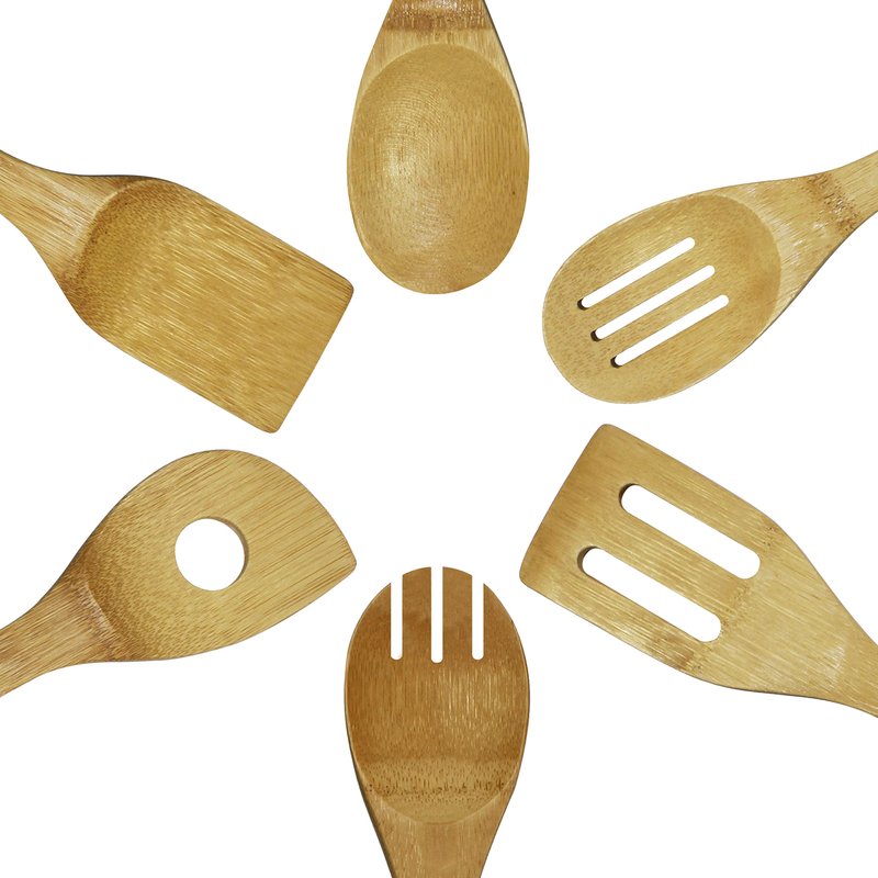 Oceanstar Bamboo Cooking Utensil Set, 6-Piece
