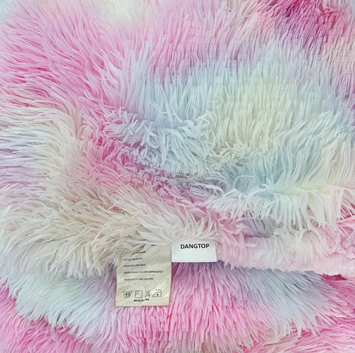 DANGTOP Fuzzy Faux Fur Throw Blanket, Tie Dye Fluffy Blanket, Super Soft Rainbow Blanket for Girls, Luxury Cozy Warm Plush Thick Sherpa Throws for Bed Couch Living Room (Rainbow, 50X60 inches)