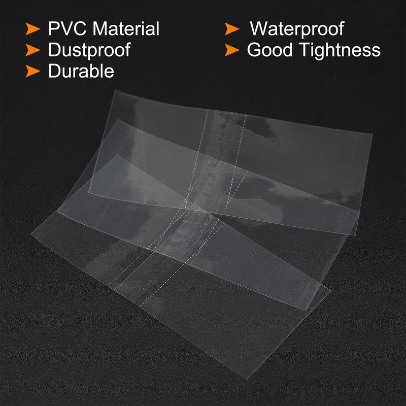 PATIKIL 69x35mm Perforated Shrink Bands, 250 Pack PVC Heat Shrink Wrap Band Fits Cap Diameter 1.54 to 1.65 Inch for Jars Cans, Clear