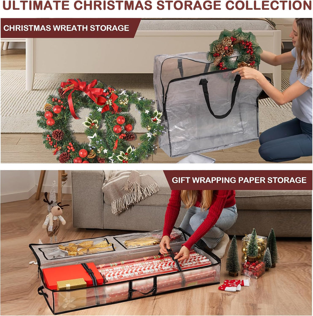 VENO Wrapping Paper Storage Bag - 5 Pack for Christmas Wreaths | Durable & Versatile Design