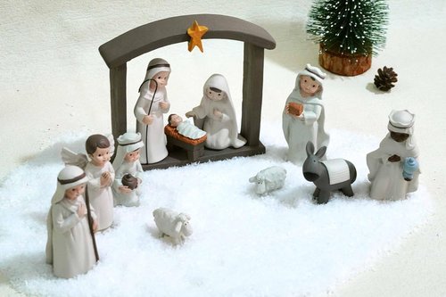 Little People Nativity Set - 12-Piece Mini Christmas Scene | Indoor Holiday Manger Figures