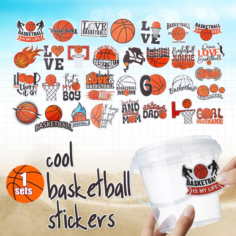 Funnymoom 30 Sets Clear Plastic Cups 24 oz Ice Cream Buckets with Lids & Straws Disposable Drink Cups Cocktail Pails Bulk with Handles and Stickers for Outdoor Beach Birthday Pool Party(Halloween)