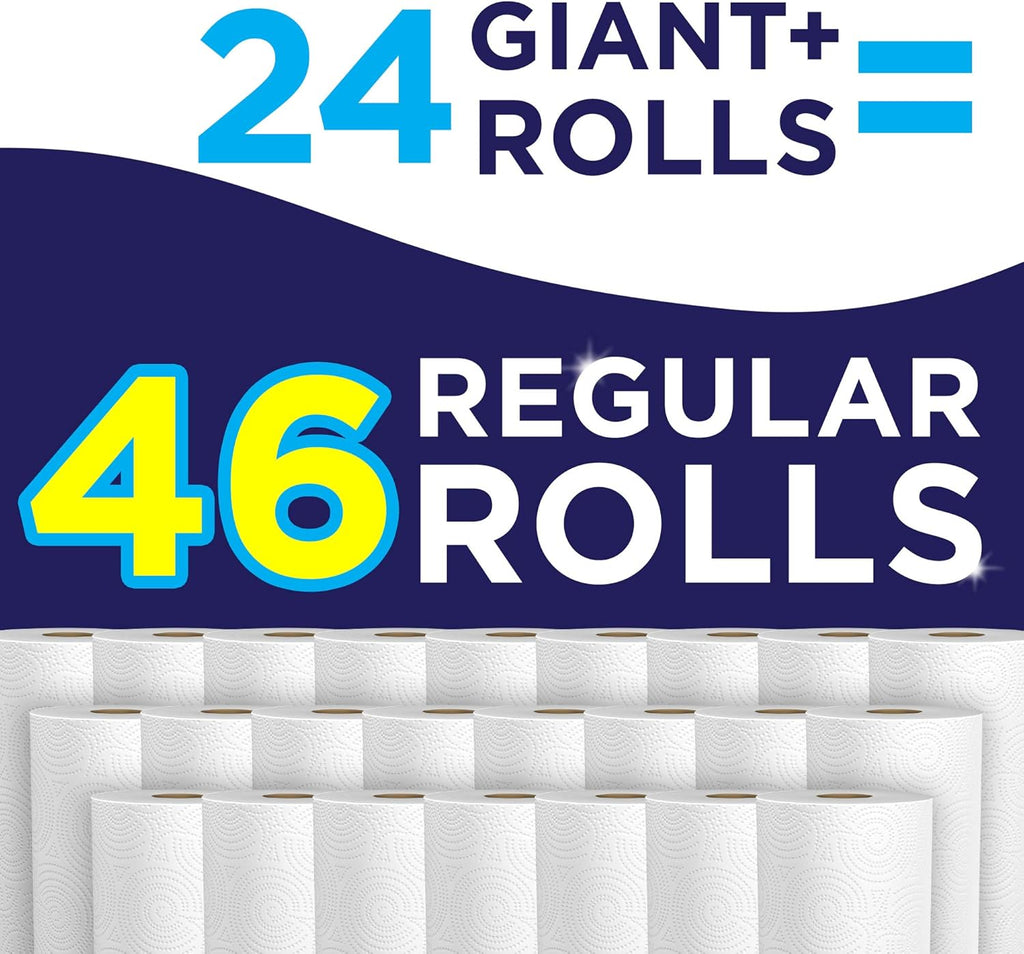 Sparkle Paper Towels - Pick-A-Size, 2 Rolls = 4 Regular Rolls | Pack of 24 for Everyday Use