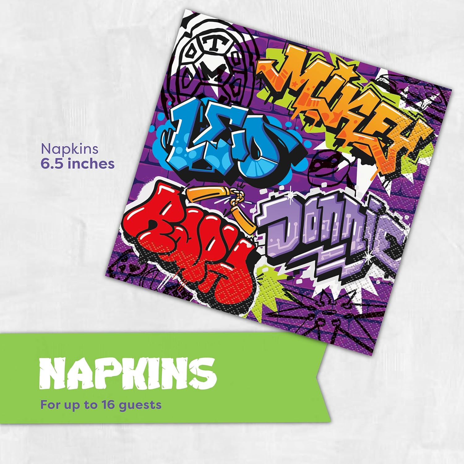 Teenage Mutant Ninja Turtles Party Decorations - 16 Plates & 16 Napkins | Officially Licensed TMNT Birthday Supplies