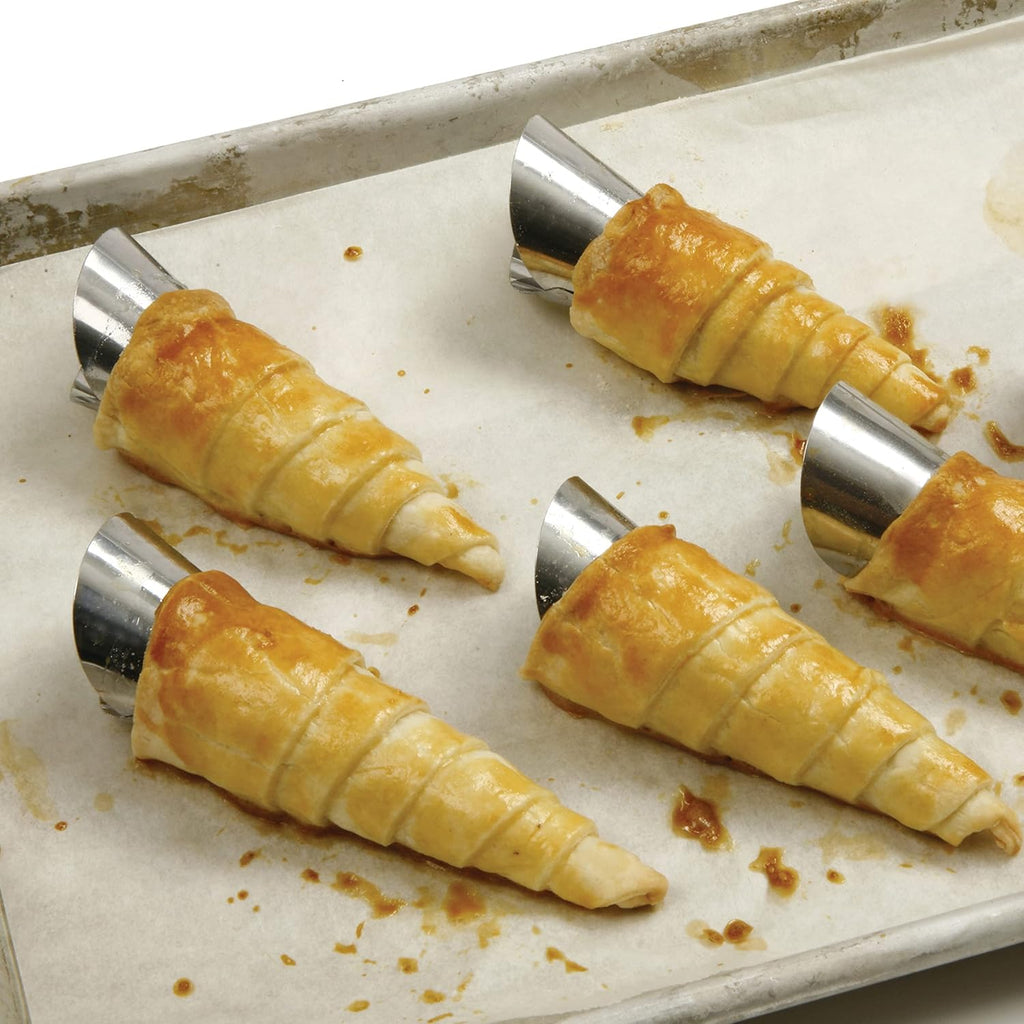 Norpro 3661 Stainless Steel Cream Horn Molds - Set of 6 Durable Baking Tools for Perfect Pastries