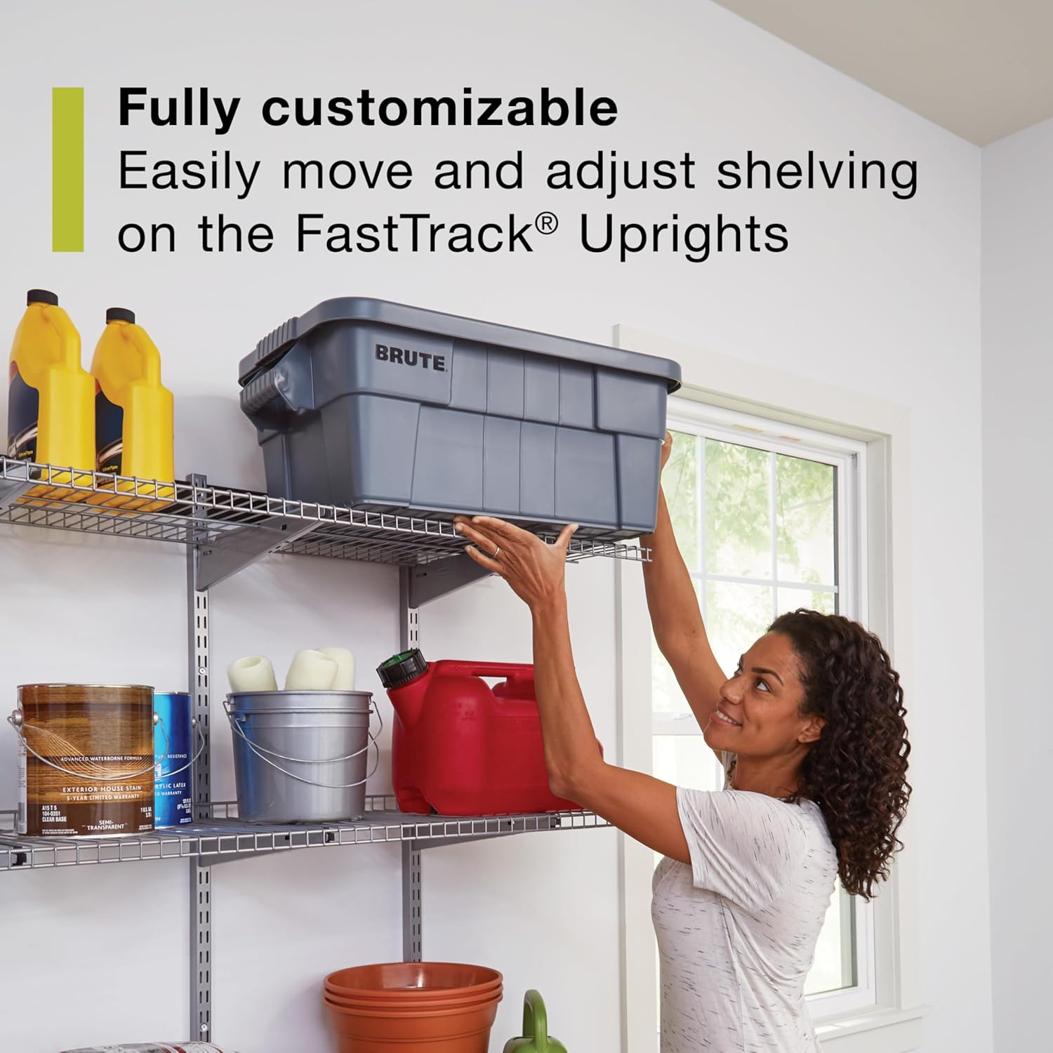 Rubbermaid Fasttrack 3-Shelf Storage Kit - 36"x12" | 350 lbs Capacity for Home, Garage & Workshop Organization