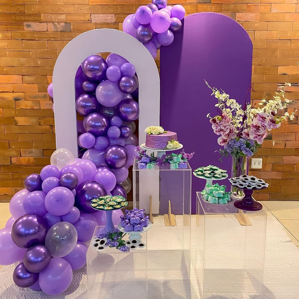Voircoloria 105pcs Purple Balloons - 12-Inch Latex Party Balloons for Birthdays & Celebrations