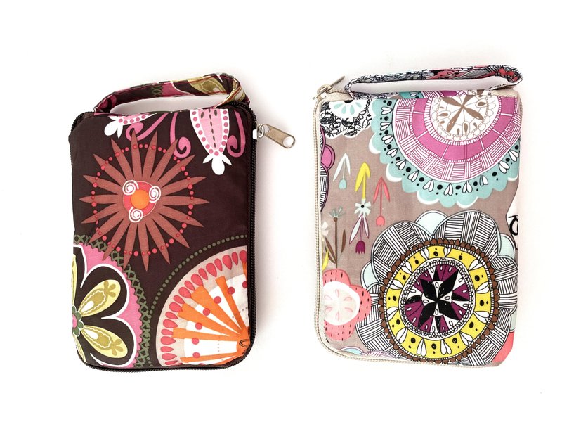 NC Large Foldable Waterproof Lightweight Durable Reusable Grocery Tote Bags, Sturdy Daily Shopping Tote Bag, Colorful Floral Style with Zipper Closure, 2 Pack