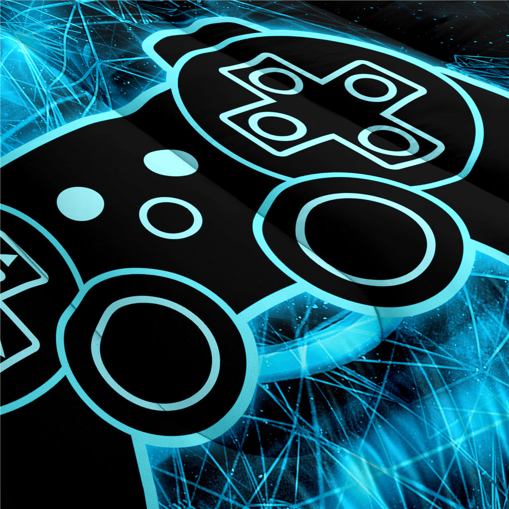 Gamer Bedding Gaming Bedding Sets for Boys Twin Size Bedding Sets for Boys Kids Bedding Sets for KidsTwin Comforter Set for Bedroom,Blue,1 Comforter with 1 Pillowcase