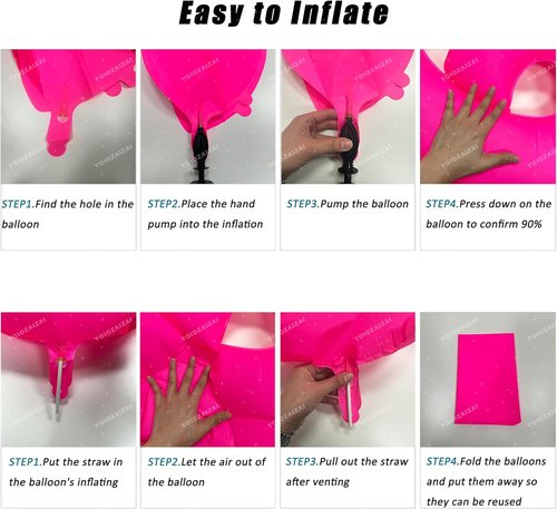 Fluorescent Pink 34th Birthday Balloons - 40 Inch Helium Foil Decorations for Boys & Girls