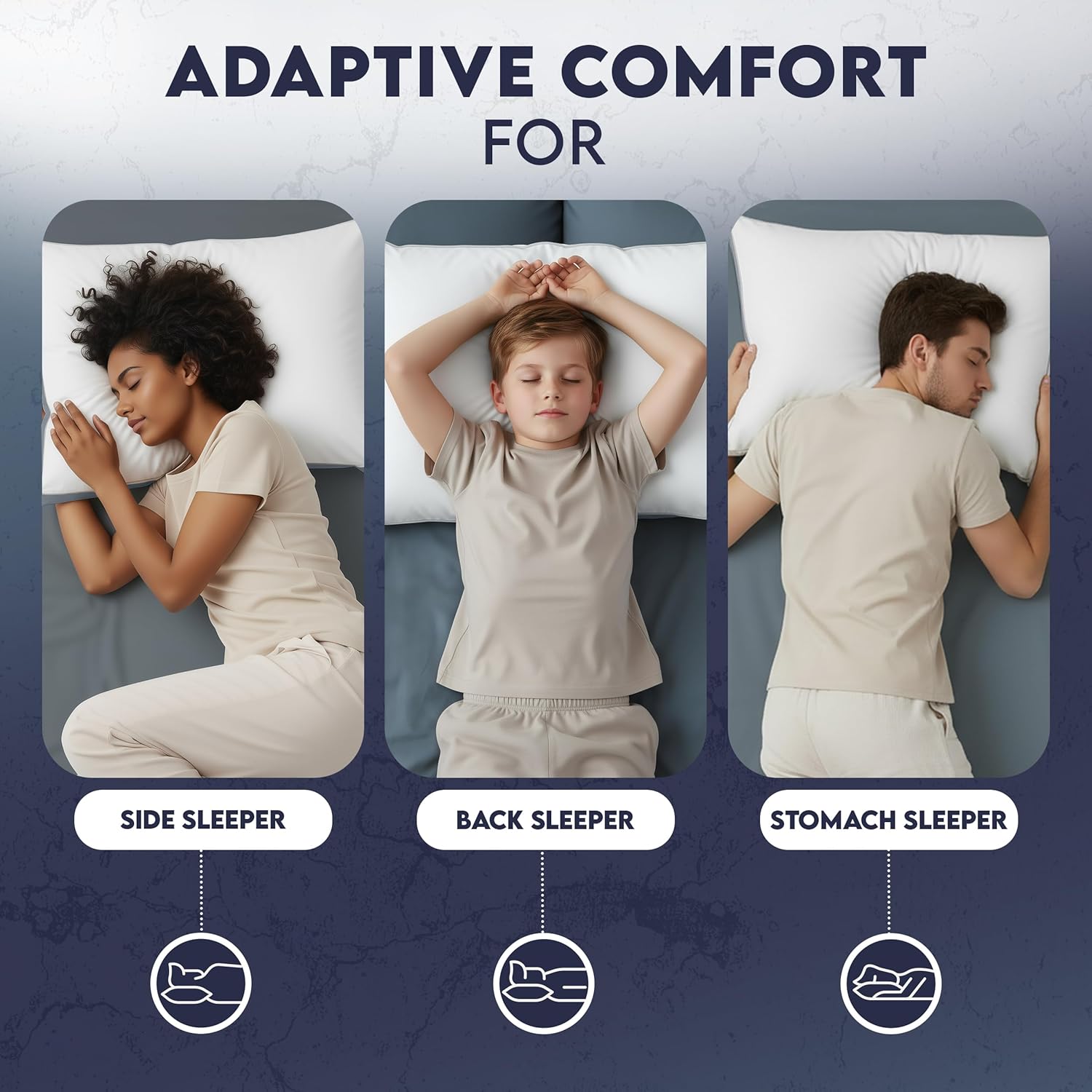 Utopia Bedding King Size Bed Pillows - Soft & Fluffy Down Alternative | Set of 2, Cooling Grey Gusseted Pillows