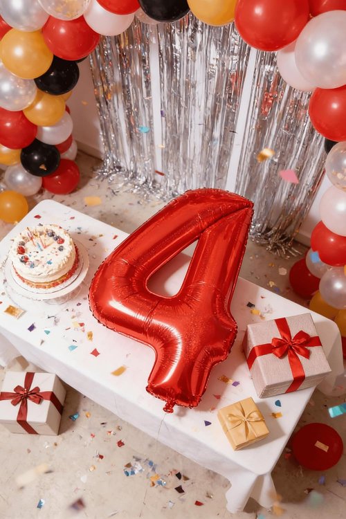 Laser Red 40-Inch Number 1 Balloon by [Brand Name] - Perfect First Birthday Decoration for Girls