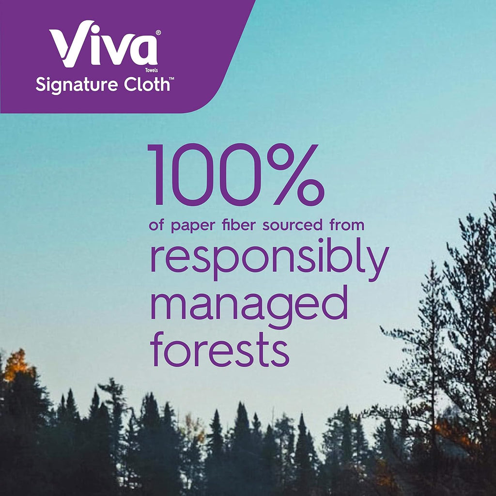 Viva Signature Cloth Paper Towels - Choose-A-Sheet, 8 Triple Rolls (141 Sheets Each)