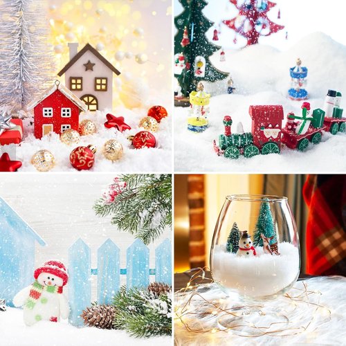 Morofme Christmas Fake Snow - Realistic Artificial Snow Powder for Holiday Displays | 10.58 Ounces