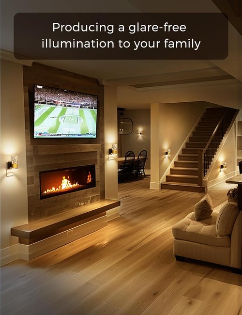 L LOHAS LED Night Light - Adjustable Brightness with Auto Sensor | Soft Wall Sconce Design for Bathroom & Hallway